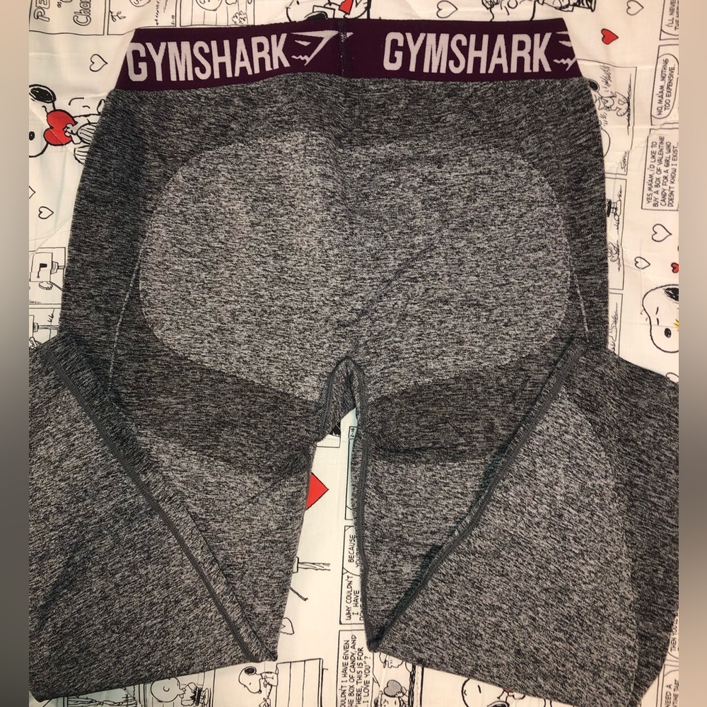 Gymshark Grey Marl Beet Cropped Legging - Picture 2 of 4